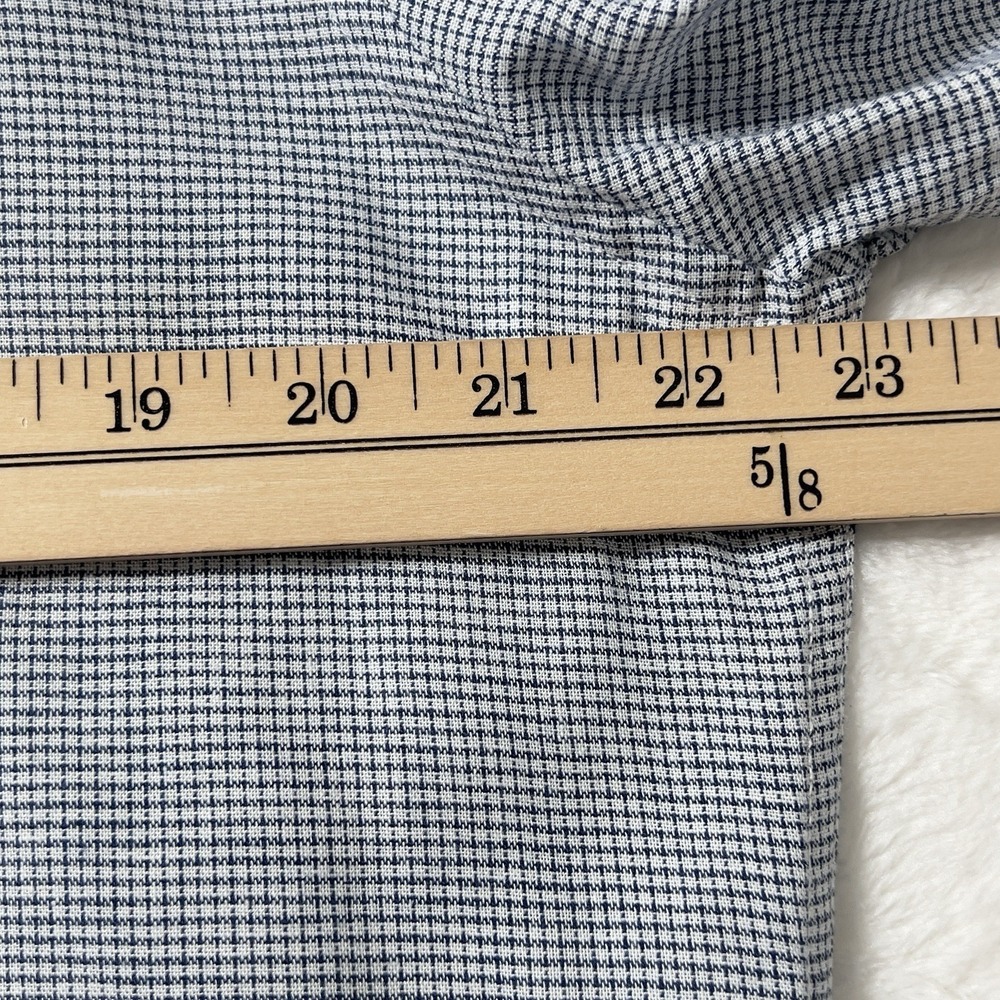 Barbour Linen Lyocell Blend Tailord Fit Shirt Mens Sz M Check Long Sleeve - Picture 13 of 15